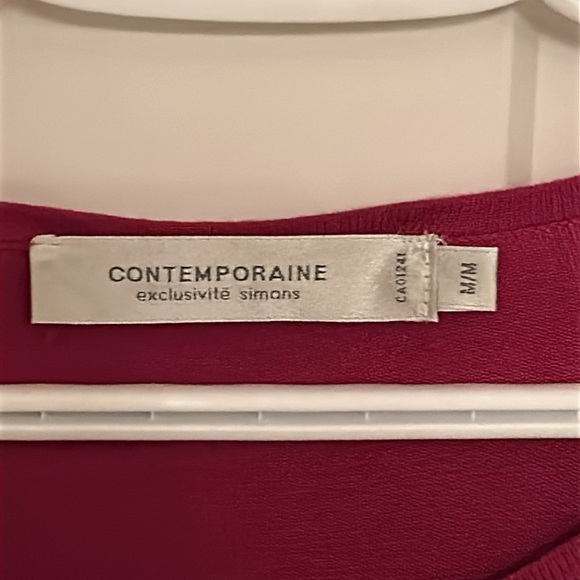 Contemporaine Fuschia Pink Sweater, size M - Picture 3 of 5
